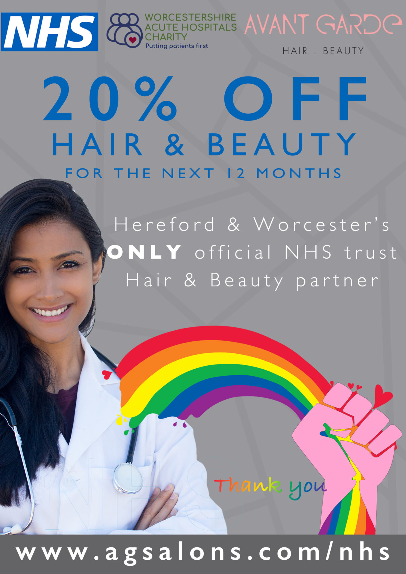 NHS Workers Get 20% OFF At Avant Garde Salons NHS 2023 copy