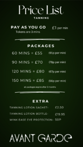 Sun bed price list