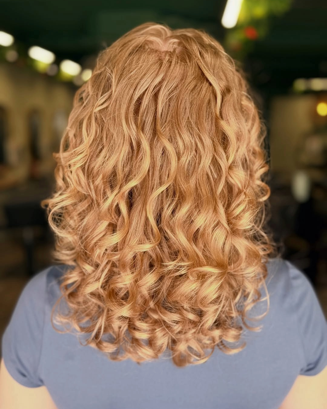 after image of a curly hair makeover on mid length hair (2)
