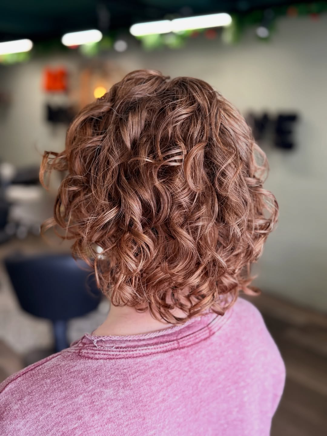 after image of a curly hair makeover on mid length hair (3)