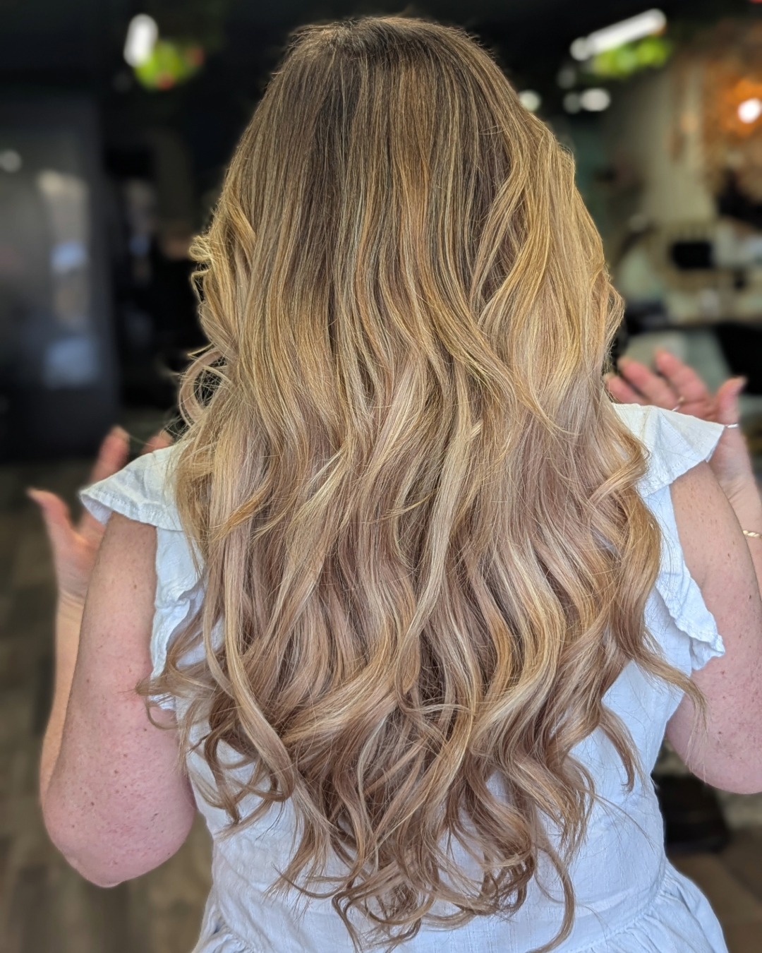 after professional tape hair extensions at avant garde hair salon in bishops cleeve after professional tape hair extensions at avant garde hair salon in bishops cleeve